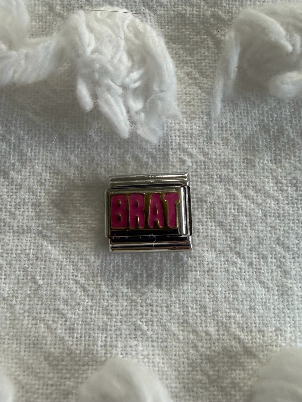 9mm enamel BRAT Italian charm